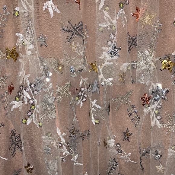 SELF-PORTRAIT Star-Mesh Tiered Cocktail Dress US4 - Picture 7 of 7